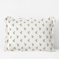 Flower Delight Reversible Quilted Sham - Ivory, Standard,Ivory