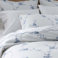 Brinda Floral Duvet Cover - White, Twin/Twin XL,White