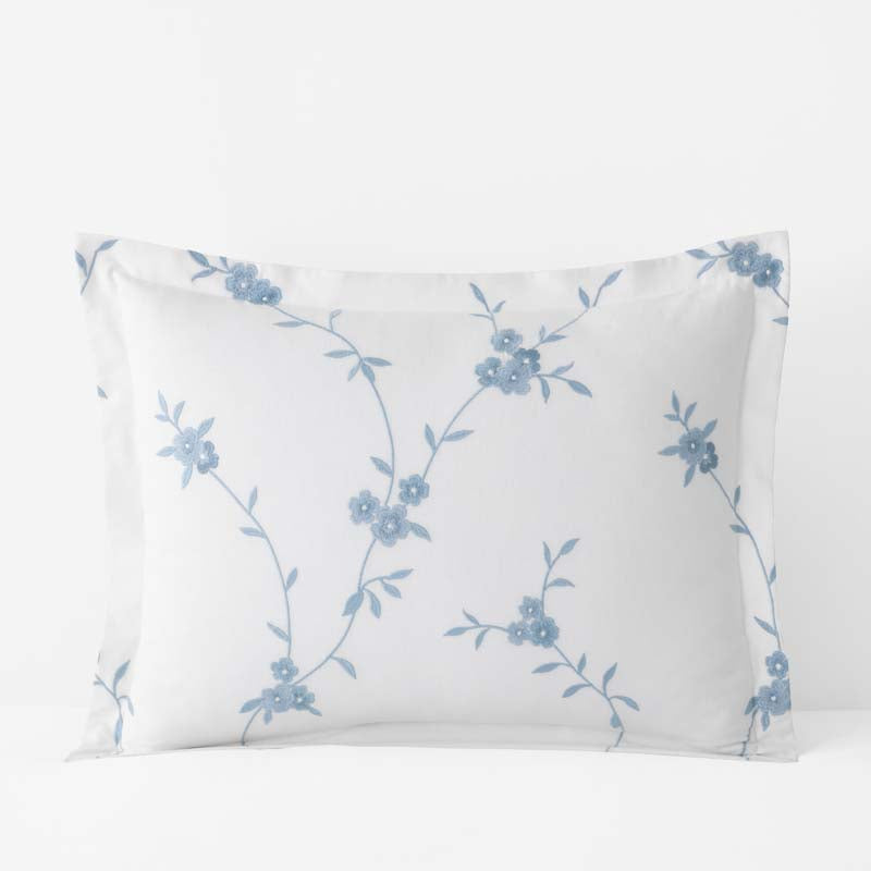 Brinda Floral Sham - White, Standard,White