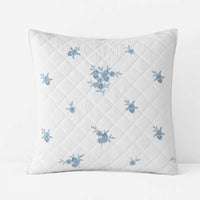 Brinda Floral Quilted Sham - White, Euro,White