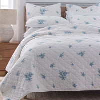 Brinda Floral Quilted Sham - White, Standard,White