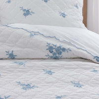 Brinda Floral Quilt - White, Twin/Twin XL,White
