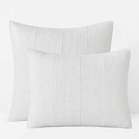 Texture Block Quilted Sham - White, Standard,White