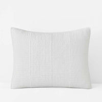 Texture Block Quilted Sham - White, Standard,White