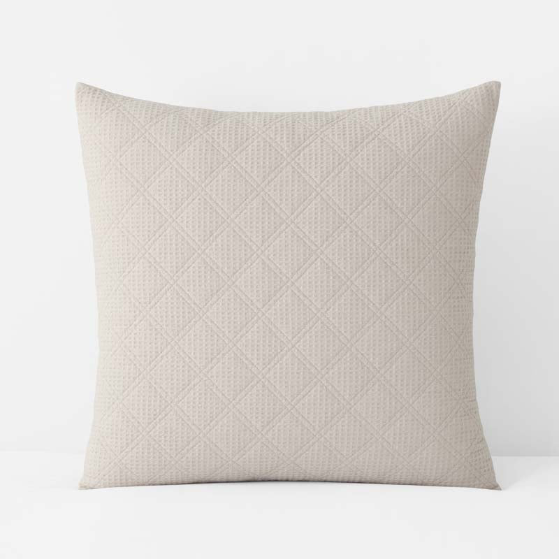 Waffle Quilted Sham - Buff, Euro,Buff