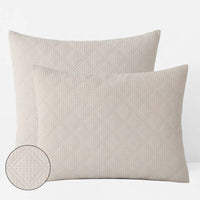 Waffle Quilted Sham - Buff, Standard,Buff