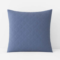Waffle Quilted Sham - Denim Blue, Euro,Denim Blue