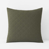 Waffle Quilted Sham - Olive, Euro,Olive