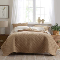 Waffle Quilted Sham - Wheat, Standard,Wheat
