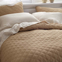Waffle Quilted Sham - Wheat, Standard,Wheat