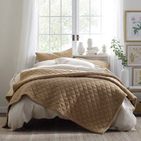 Waffle Quilted Sham - Wheat, Standard,Wheat