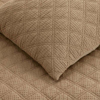 Waffle Quilted Sham - Wheat, Standard,Wheat