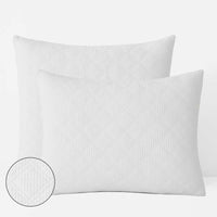 Waffle Quilted Sham - White, Standard,White