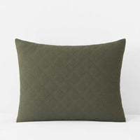 Waffle Quilted Sham - Olive, Standard,Olive