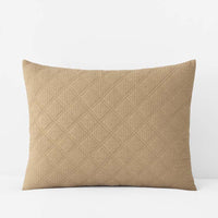Waffle Quilted Sham - Wheat, Standard,Wheat