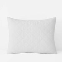 Waffle Quilted Sham - White, Standard,White