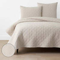 Waffle Quilt - Buff, Twin/Twin XL,Buff
