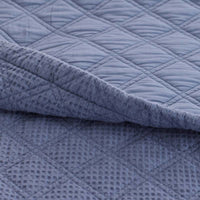Waffle Quilt - Denim Blue, King/Cal. King,Denim Blue