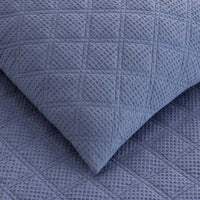 Waffle Quilt - Denim Blue, King/Cal. King,Denim Blue