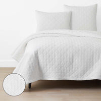 Waffle Quilt - White, Twin/Twin XL,White