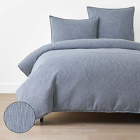 Mini Waffle Duvet Cover - Denim Blue, Twin/Twin XL,Denim Blue