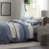 Mini Waffle Duvet Cover - Denim Blue, Twin/Twin XL,Denim Blue