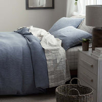 Mini Waffle Duvet Cover - Denim Blue, Twin/Twin XL,Denim Blue