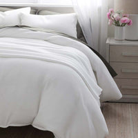 Mini Waffle Duvet Cover - White, Twin/Twin XL,White