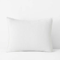 Mini Waffle Sham - White, Standard,White