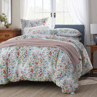 Springtime Bouquets Sham - White, Standard,White