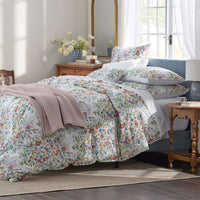 Springtime Bouquets Sham - White, Standard,White