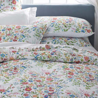 Springtime Bouquets Sham - White, Standard,White