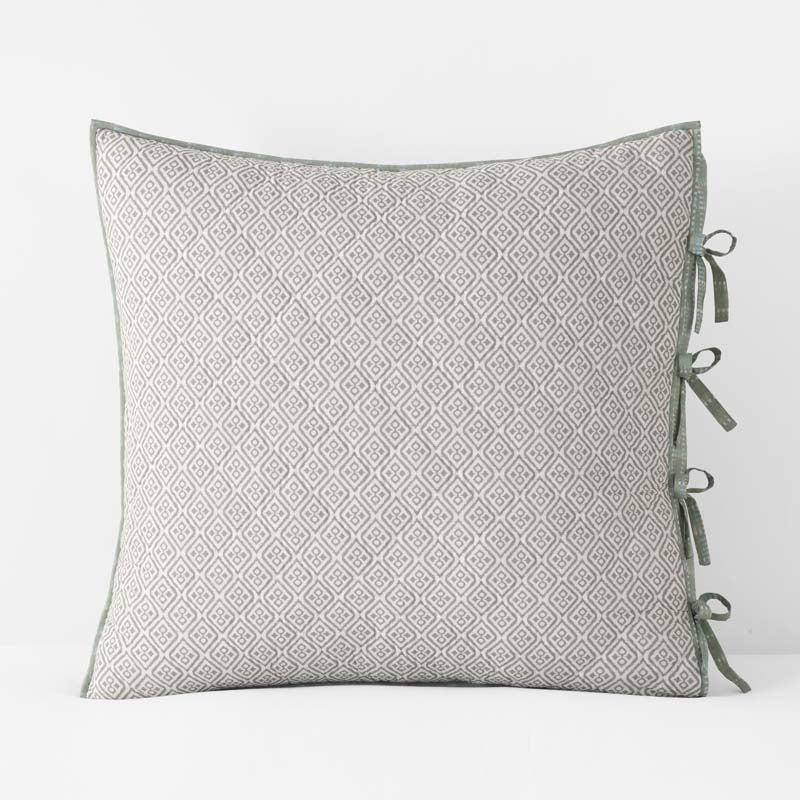 Tira Geo Reversible Quilted Sham - Green, Euro,Green