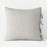Tira Geo Reversible Quilted Sham - Green, Euro,Green