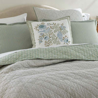Tira Geo Reversible Quilted Sham - Green, Standard,Green