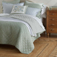 Tira Geo Reversible Quilted Sham - Green, Standard,Green