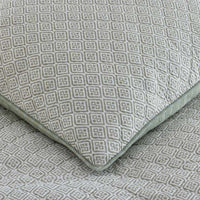 Tira Geo Reversible Quilted Sham - Green, Standard,Green