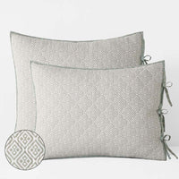 Tira Geo Reversible Quilted Sham - Green, Standard,Green