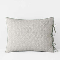 Tira Geo Reversible Quilted Sham - Green, Standard,Green
