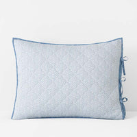 Tira Geo Reversible Quilted Sham - Blue, Standard,Blue
