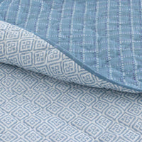 Tira Geo Reversible Quilted Sham - Blue, Standard,Blue