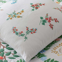 Amelia Embroidered Decorative Square Pillow Cover - Ivory,Ivory