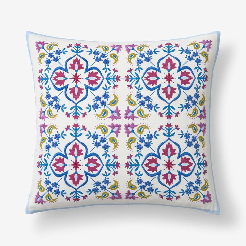 Idril Floral Decorative Square Pillow Cover - Multi,Multi
