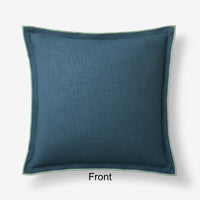 Multicolored with Flange Reversible Decorative Square Pillow Cover - Blue/Green, 20 in. x 20 in.,Blue/Green