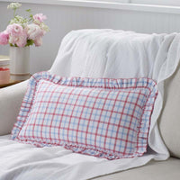 Classic Plaids Yarn-Dyed Cotton Decorative Lumbar Pillow Cover - Graph Plaid,Graph Plaid