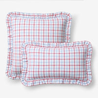 Classic Plaids Yarn-Dyed Cotton Decorative Lumbar Pillow Cover - Graph Plaid,Graph Plaid