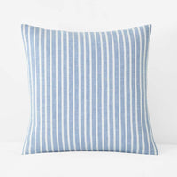 Yarn-Dyed Bengal Stripe Quilted Sham - Blue, Euro,Blue