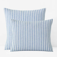 Yarn-Dyed Bengal Stripe Quilted Sham - Blue, Standard,Blue