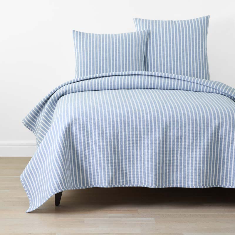 Yarn-Dyed Bengal Stripe Quilt - Blue, Twin/Twin XL,Blue