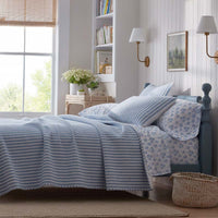 Yarn-Dyed Bengal Stripe Quilt - Blue, Twin/Twin XL,Blue
